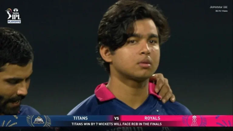 Heartbreak for Vaibhav Sooryavanshi; RR youngster nearly in tears after Qualifie – Vaibhav Sooryavanshi in Tears as Gujarat Titans Reach IPL 2026 Final